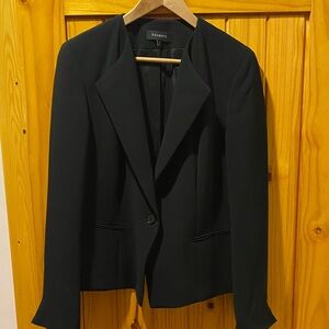 Talbots Black Single-Button Tailored Blazer Jacket